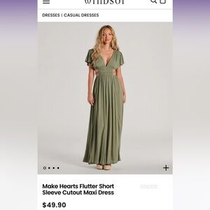Windsor green cut out maxi dress - make hearts flutter dress